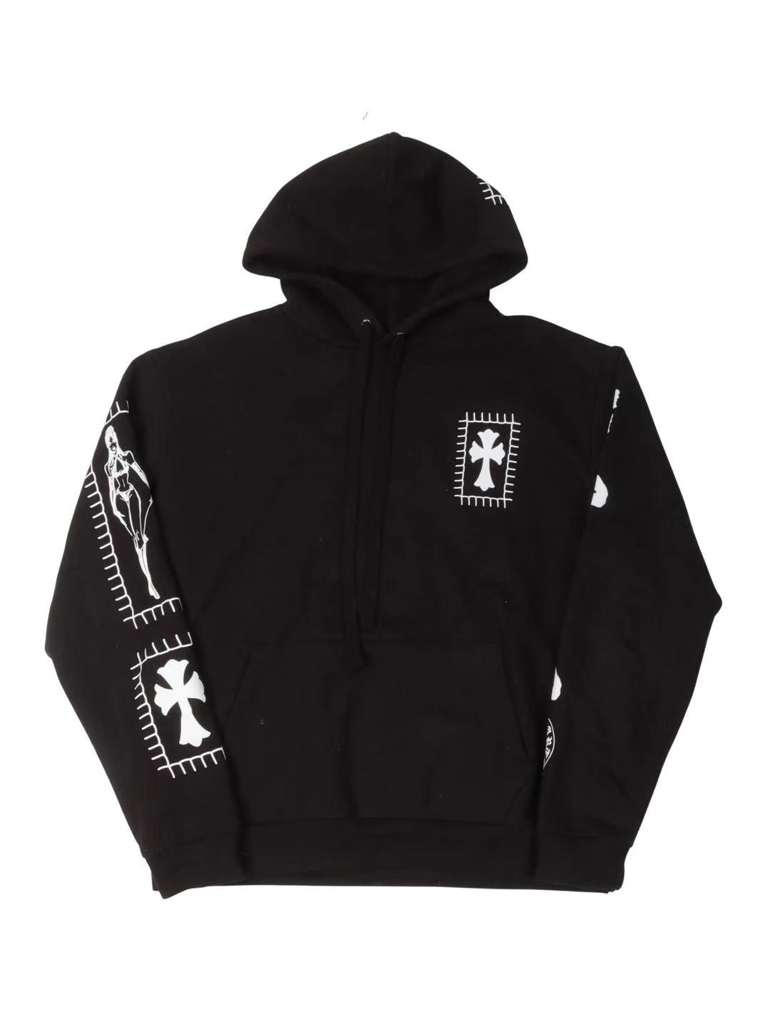 Chrome Hearts Deadly Doll Horseshoe Hoodie Black