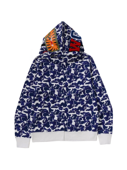 Bape Separate Shark Full Zip Hoodie Purple Japan Exclusive