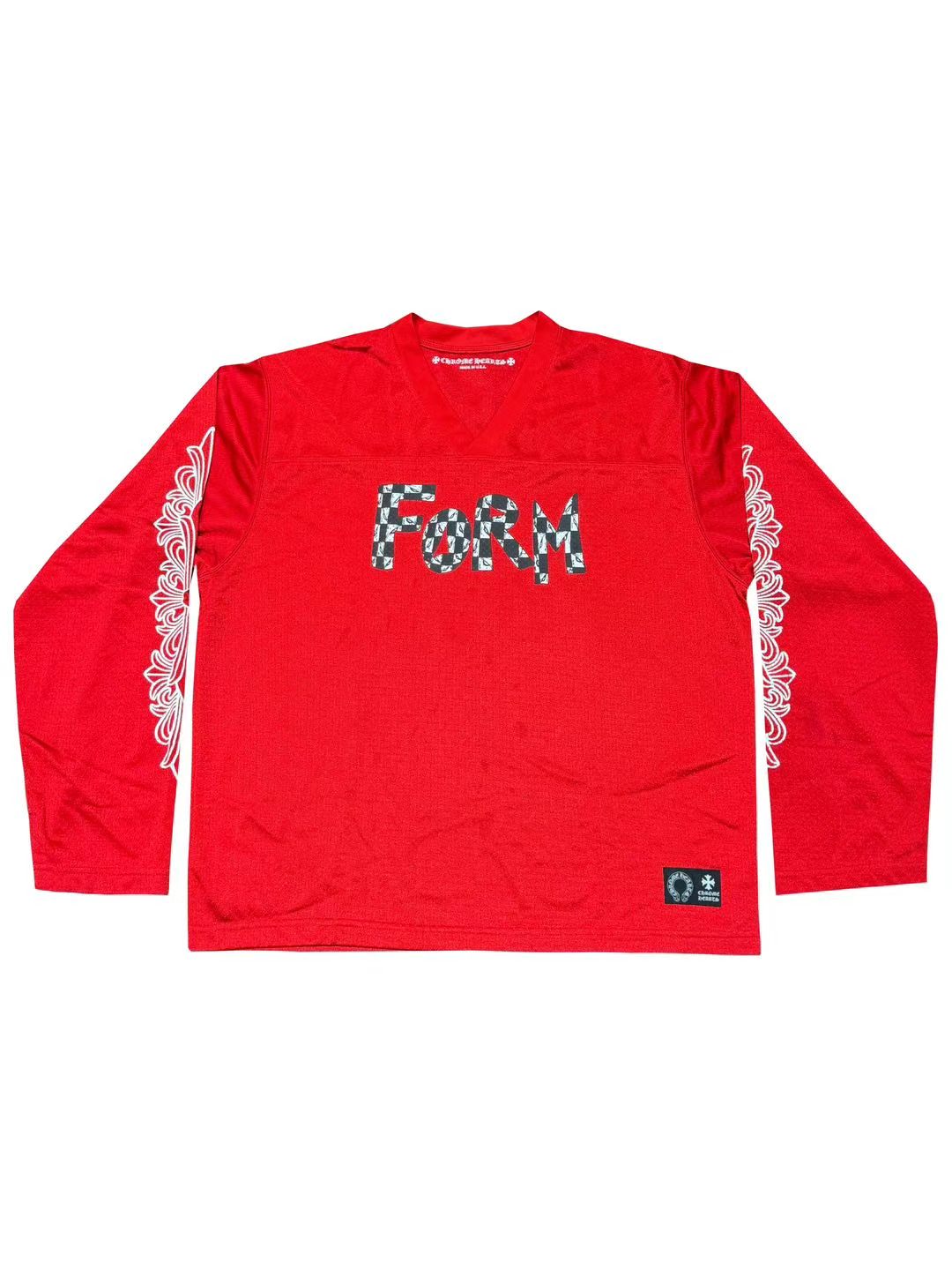 Chrome Hearts Matty Boy Sports Mesh Long Sleeve Warm Up Tee Red L C119183539-Used