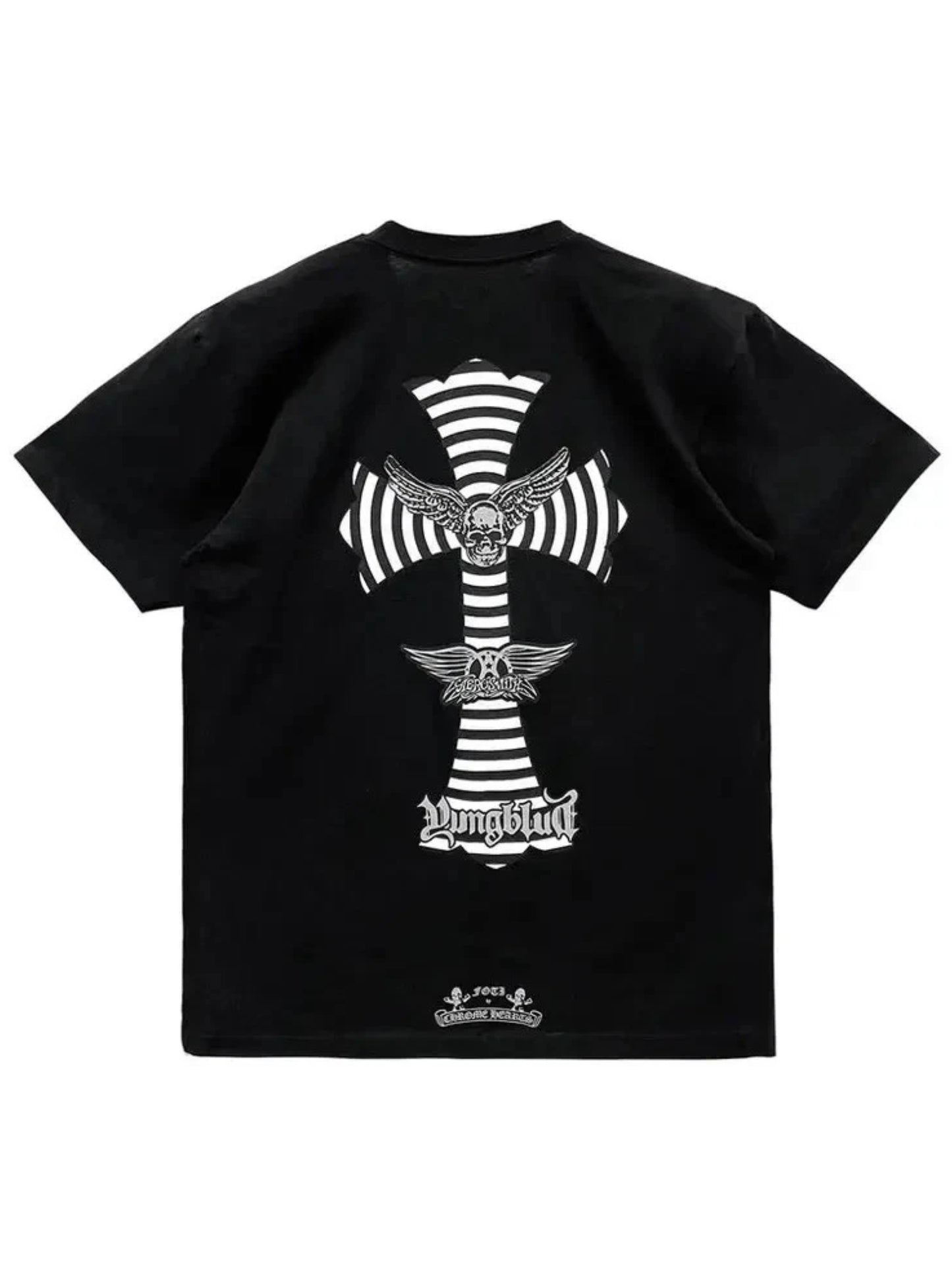 Chrome Hearts Foti Aerosmith Yungblood Cross Pocket Tee Black