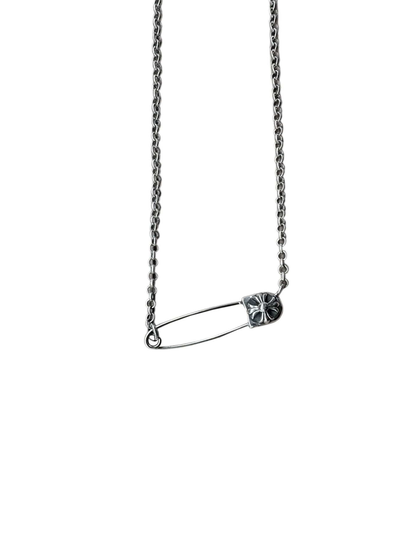 Chrome Hearts Cross Paper Clip Necklace C319526600-Used 50cm