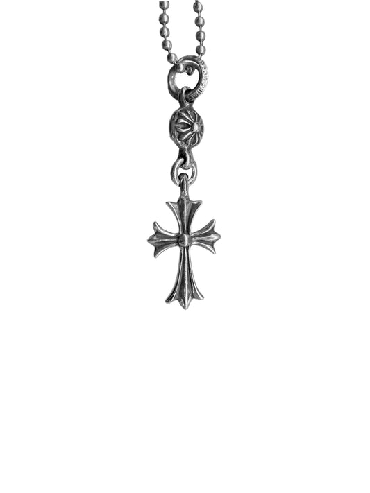 Chrome Hearts Tiny Cross With One Ball Charm With Ball Chain Necklace C1019526682-Used