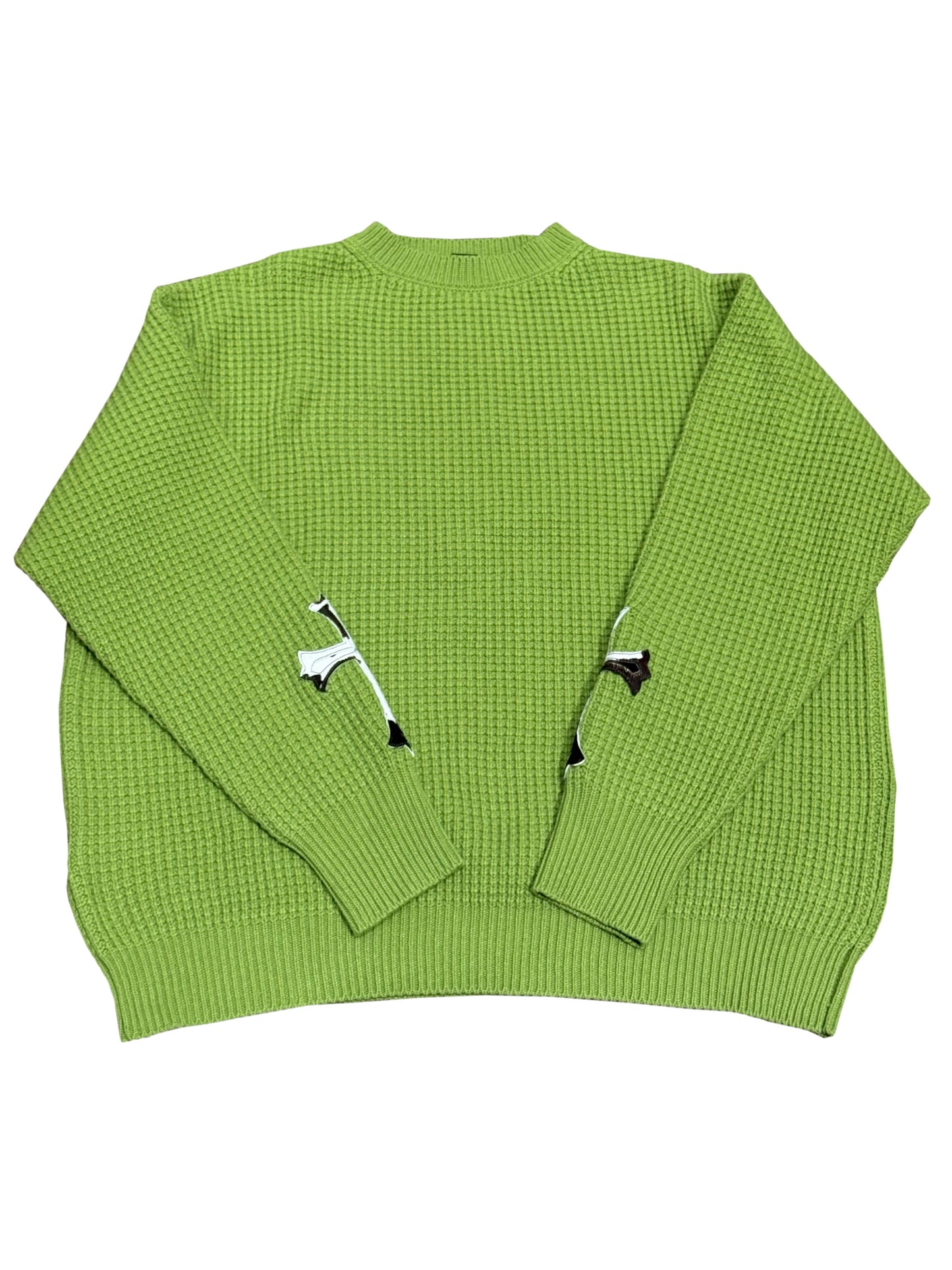 Chrome Hearts Zebra Cross Patch Sweater Green M C116085476-New