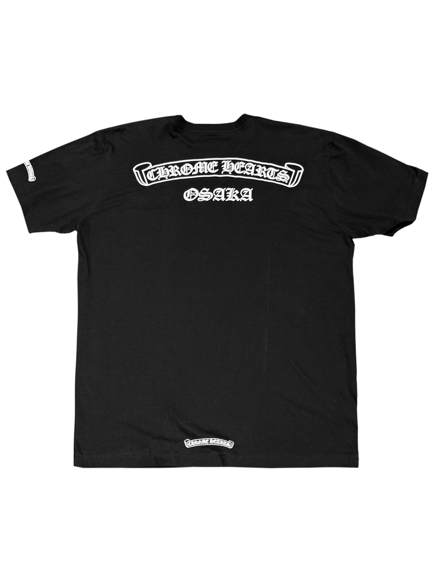 Chrome Hearts Scroll Logo Osaka Tee Black