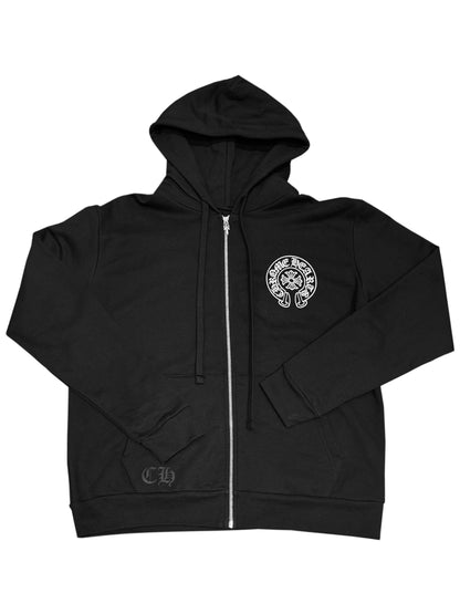 Chrome Hearts Horseshoe Zip Hoodie Black TOKYO Edition