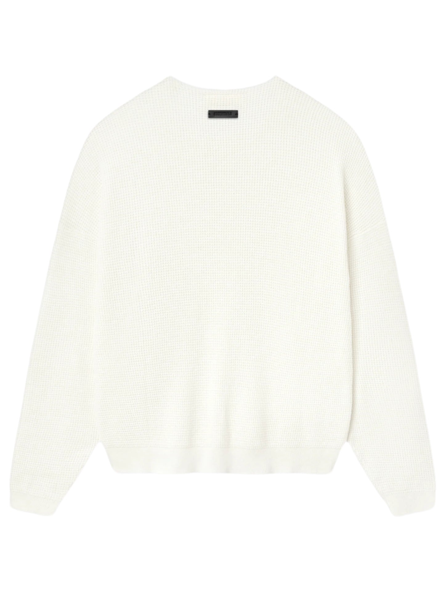 Essentials 25FW Waffle Crewneck Sweater Cloud White