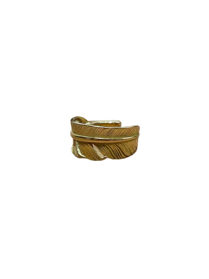 Goros Feather Ring Gold