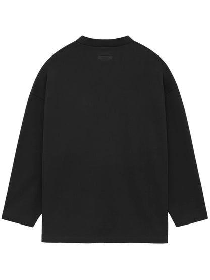Essentials 24Fw Heavy Fleece Hockey Jersey Long Sleeve Tee Black
