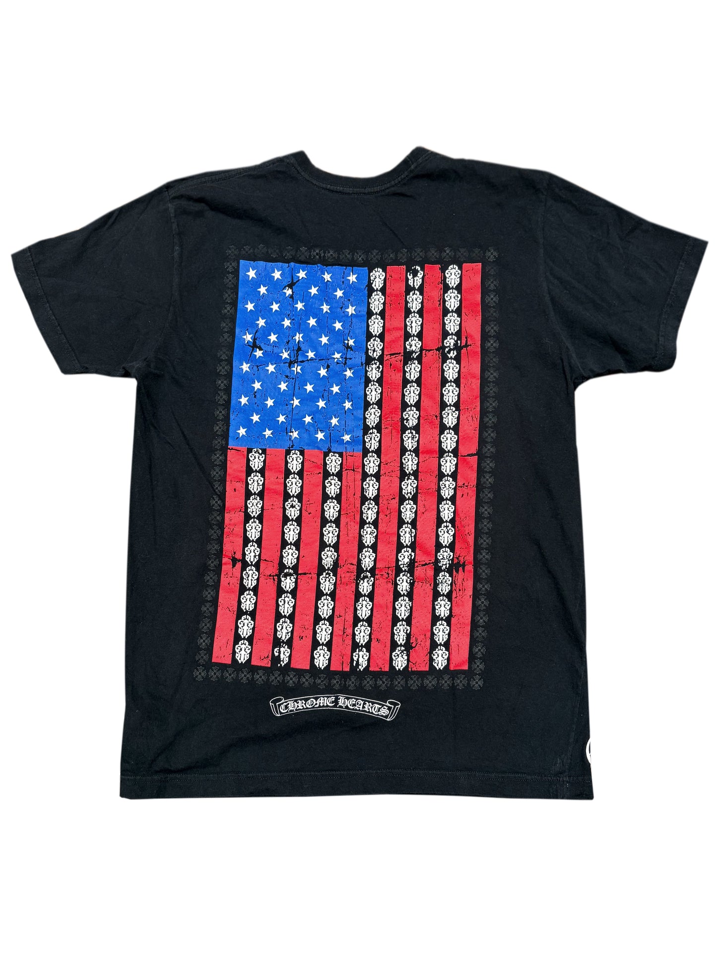 Chrome Hearts USA Flag Back Tee Black L C119285928-Used