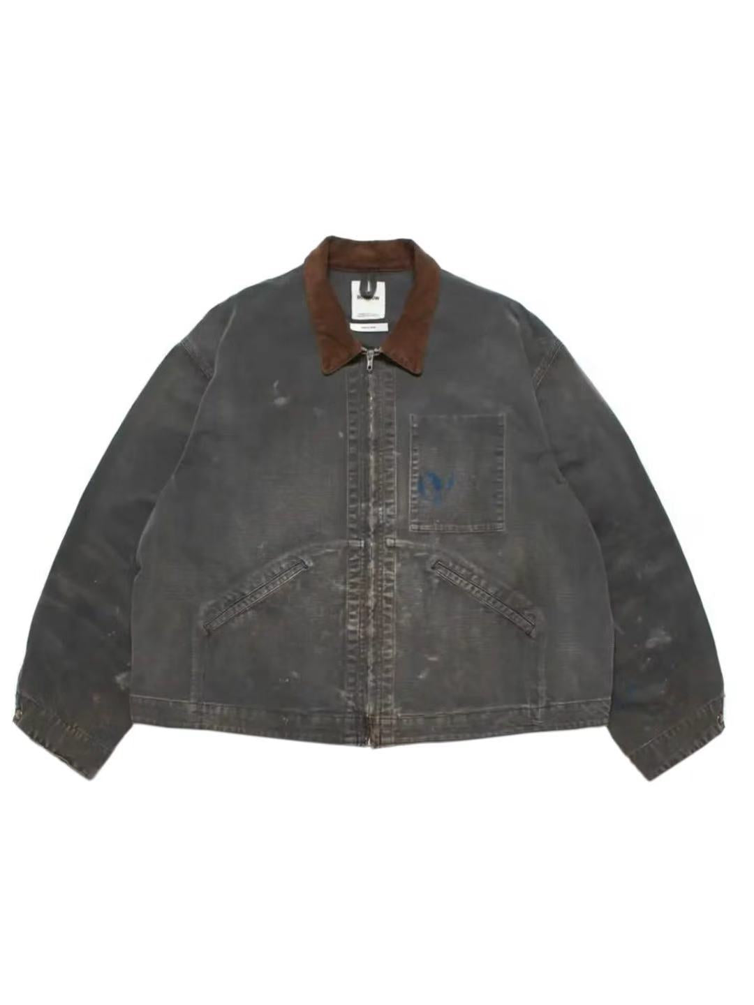 BOW WOW × Beams  Auto City Duck Jacket Washed Black