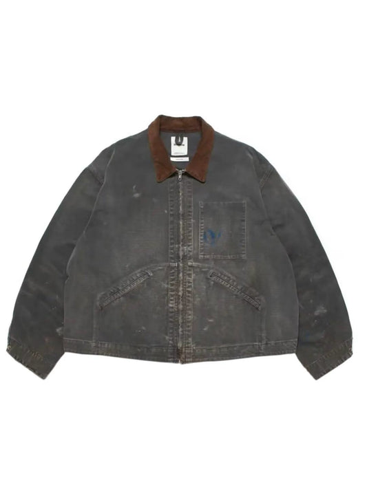 BOW WOW × Beams  Auto City Duck Jacket Washed Black