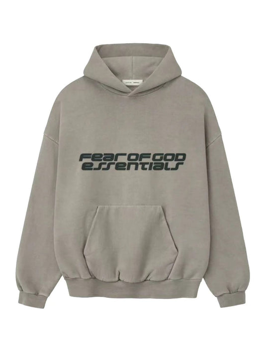 Essentials 25 Holiday Heavy Fleece 90s Hoodie Smoke Grey