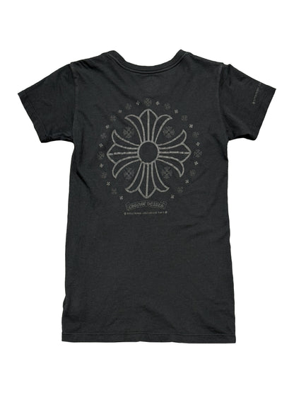 Chrome Hearts Women Black Scroll Logo Circle CH Plus Back Tee Black XS C118485515-Used