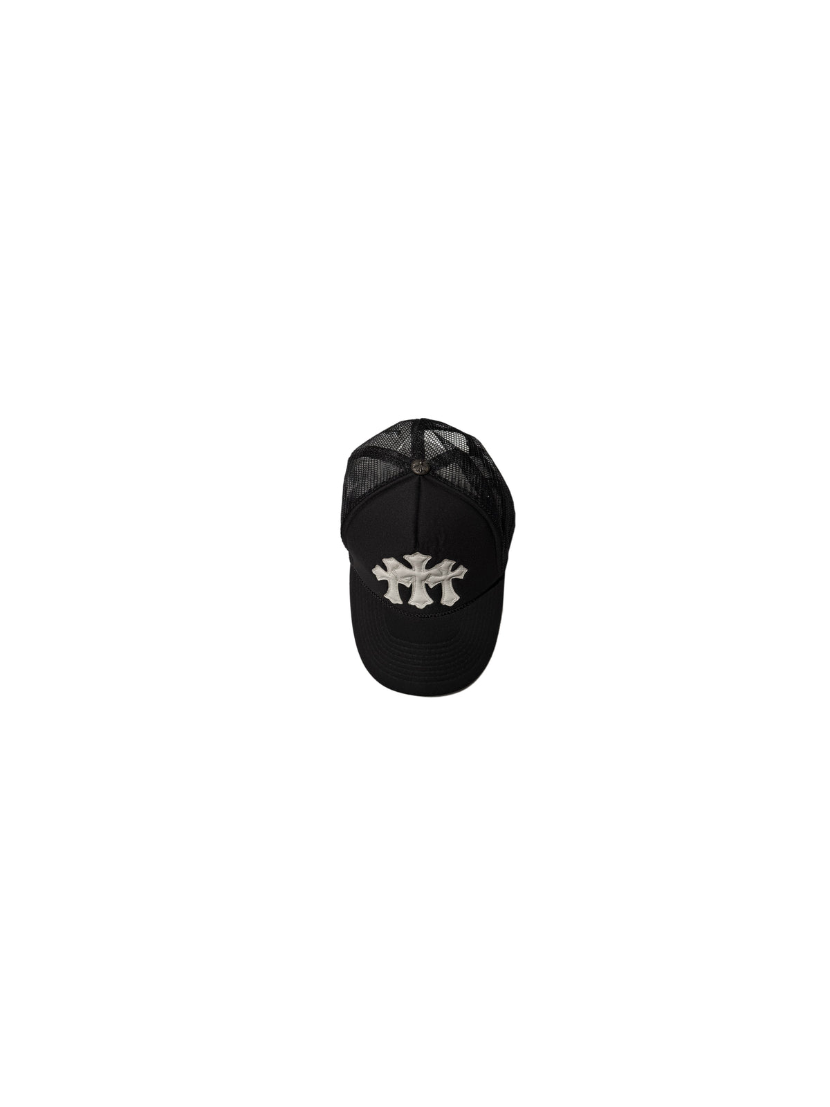 Chrome Hearts Triple White Cross Patch Baseball Cap Black C118487460-Used