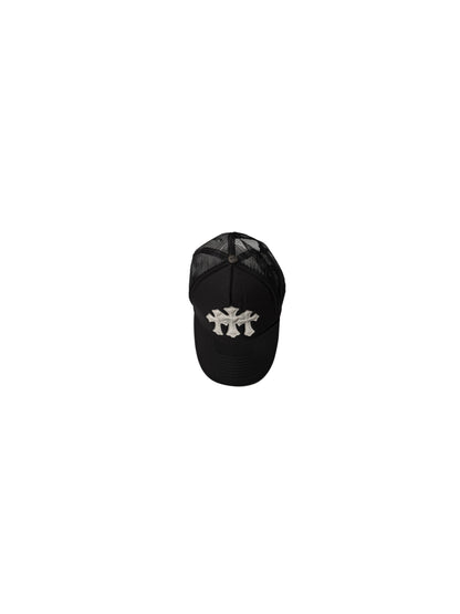 Chrome Hearts Triple White Cross Patch Baseball Cap Black C118487460-Used