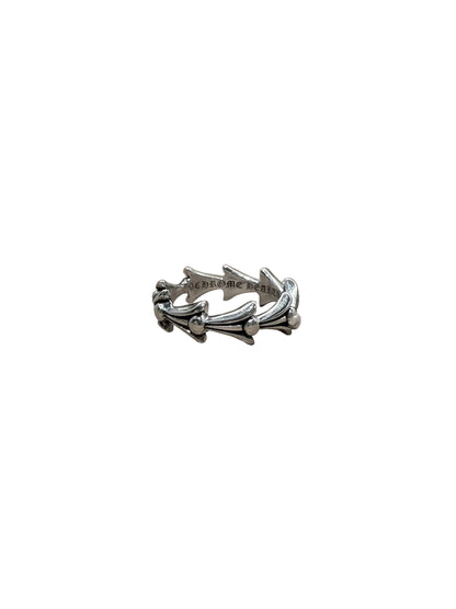 Chrome Hearts Silver Fish Bone Ring US 9 C119016541-Used
