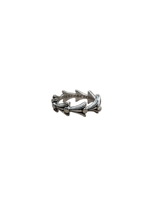 Chrome Hearts Silver Fish Bone Ring US 9 C119016541-Used