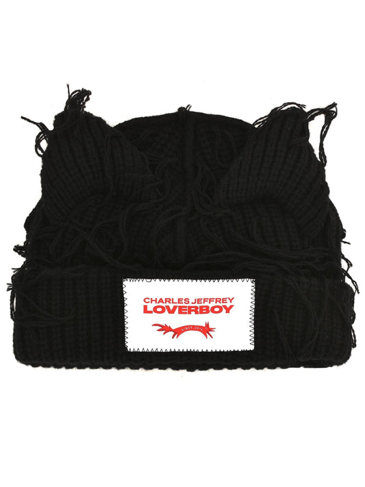 Charles Jeffrey Loverboy Chunky Ears Beanie Exclusive Black