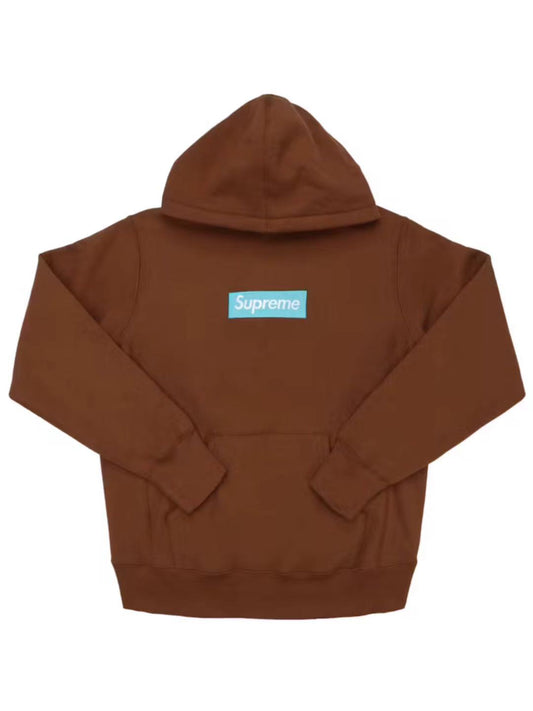 C-Supreme Blue Box Logo Hooded Sweatshirt Rust FW17 Size M