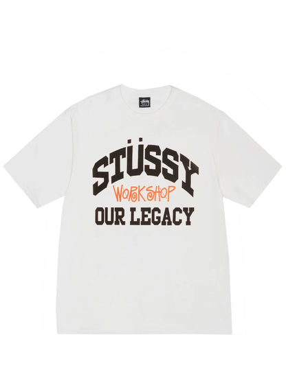 Stussy & Our Legacy Work Shop Collegiate Tee Natural