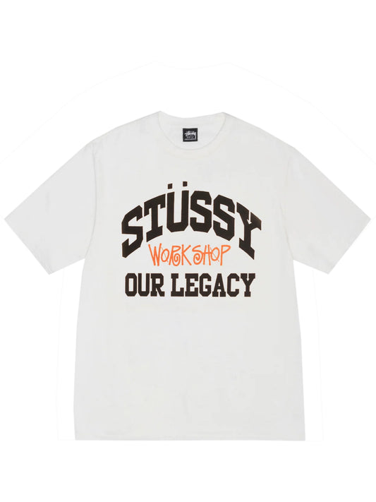 Stussy & Our Legacy Work Shop Collegiate Tee Natural