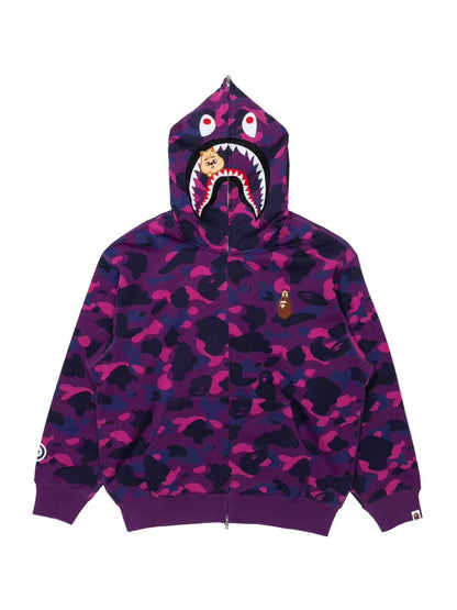 Bape x Straykids Han Quokka Shark Full Zip Hoodie Purple