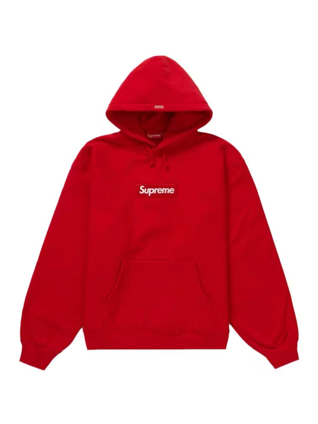 C-Supreme Box Logo Hooded Sweatshirt Red FW23 Size M