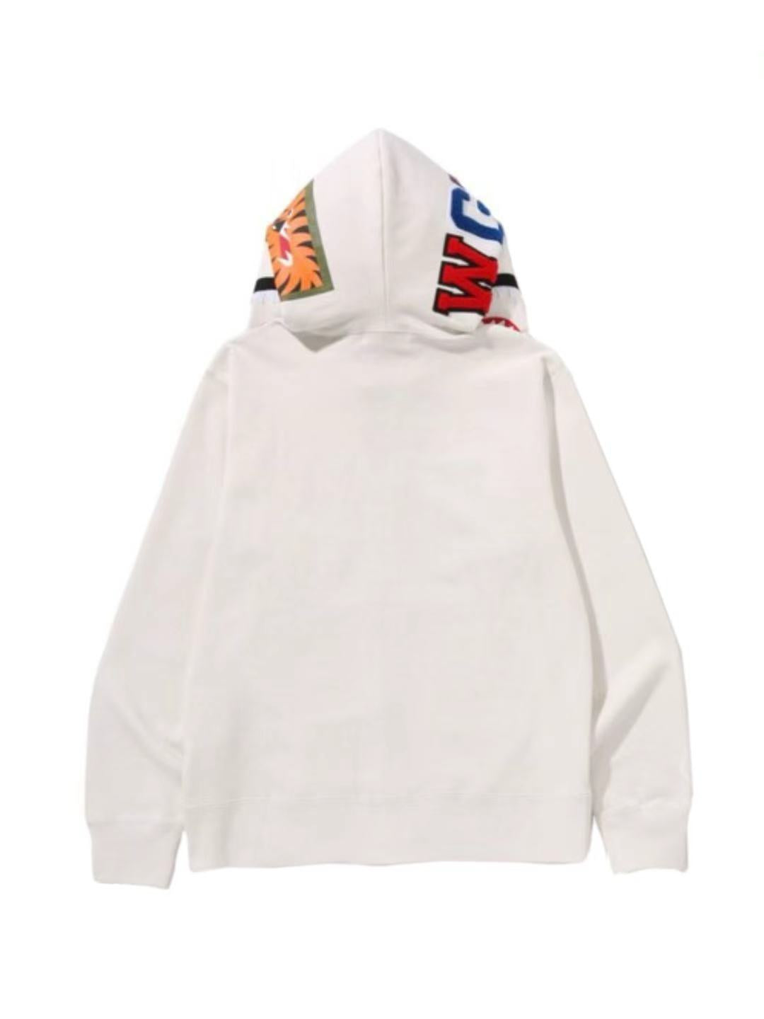 Bape Shark Full Zip Hoodie Ivory