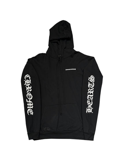 Chrome Hearts Script Sleeve Cemetery Cross Tire Tracks Back Hoodie Black XL C119059895-Used