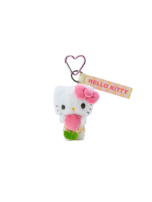 Japan Sanrio Original Mascot Holder - Hello Kitty / Pastel Checker