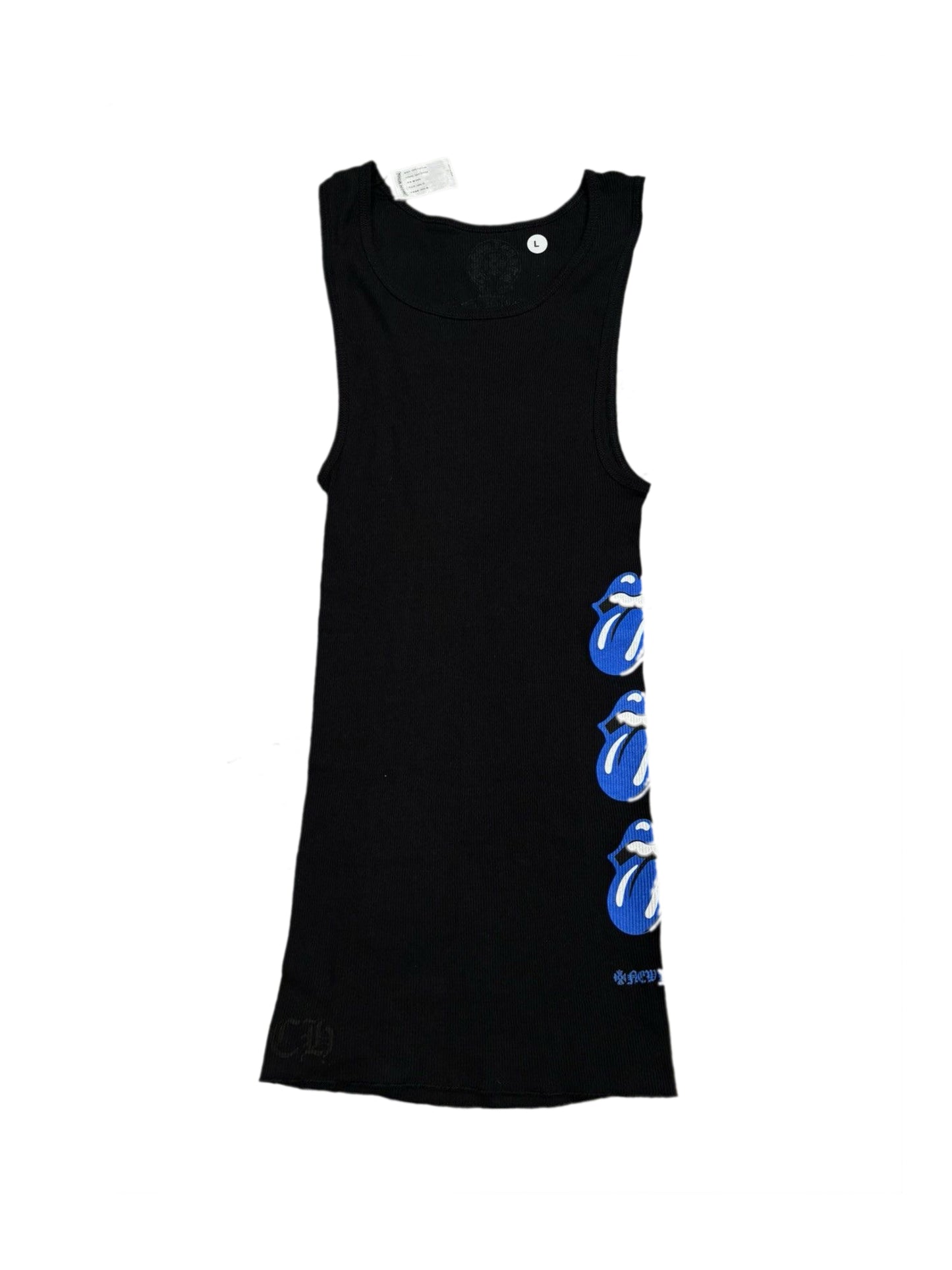 Chrome Hearts Blue Rolling Stone Tank Top Black