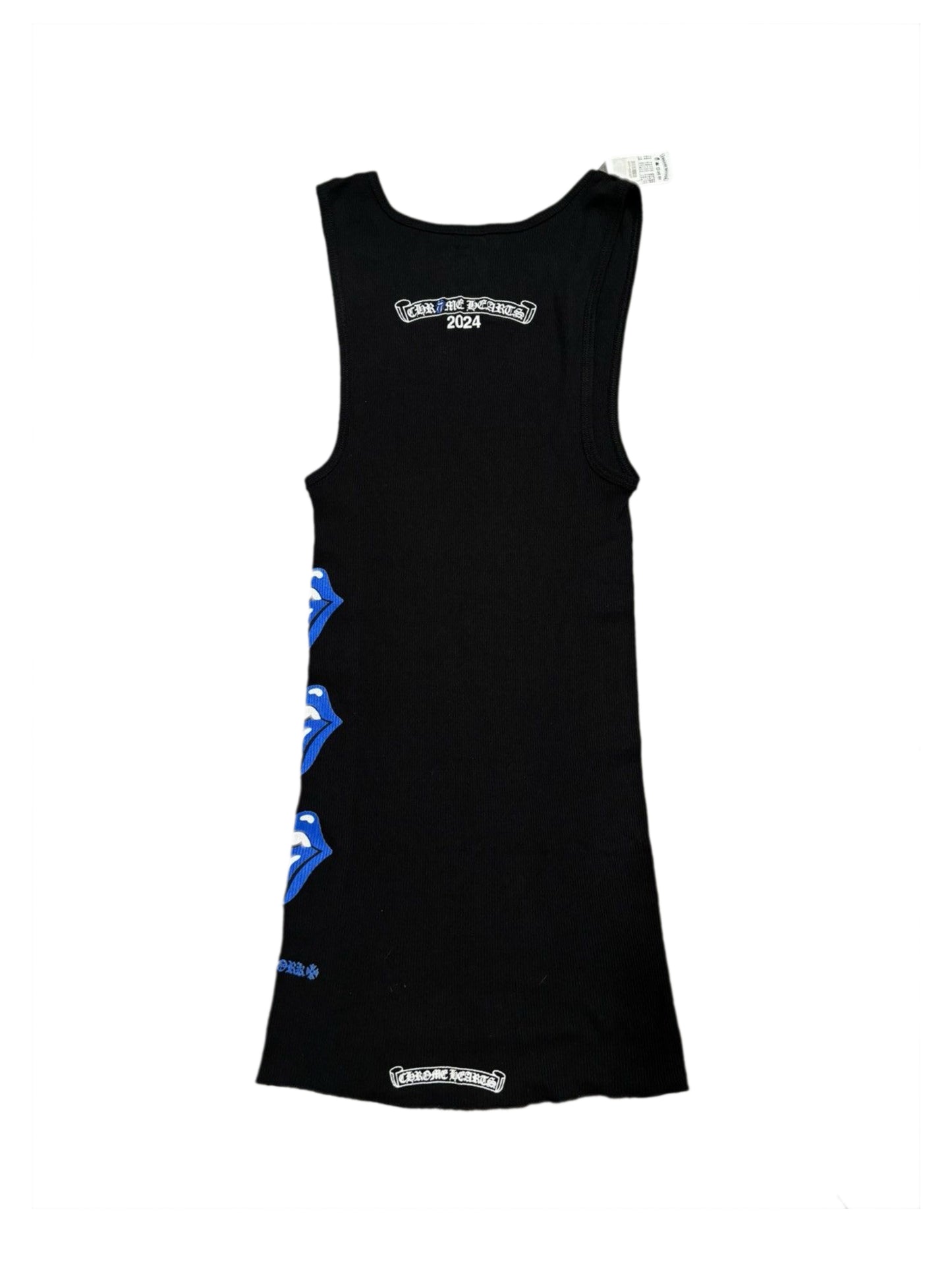 Chrome Hearts Blue Rolling Stone Tank Top Black