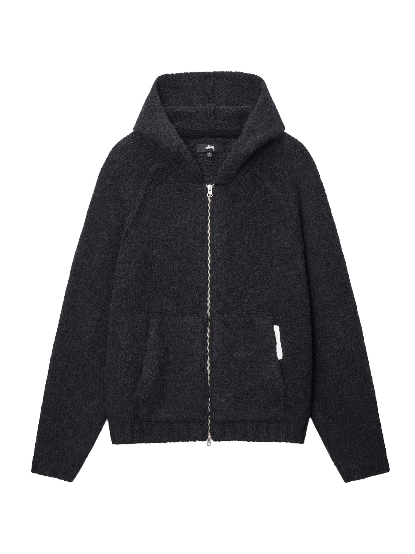 Stussy Chunky Sweater Zip Hoodie Black