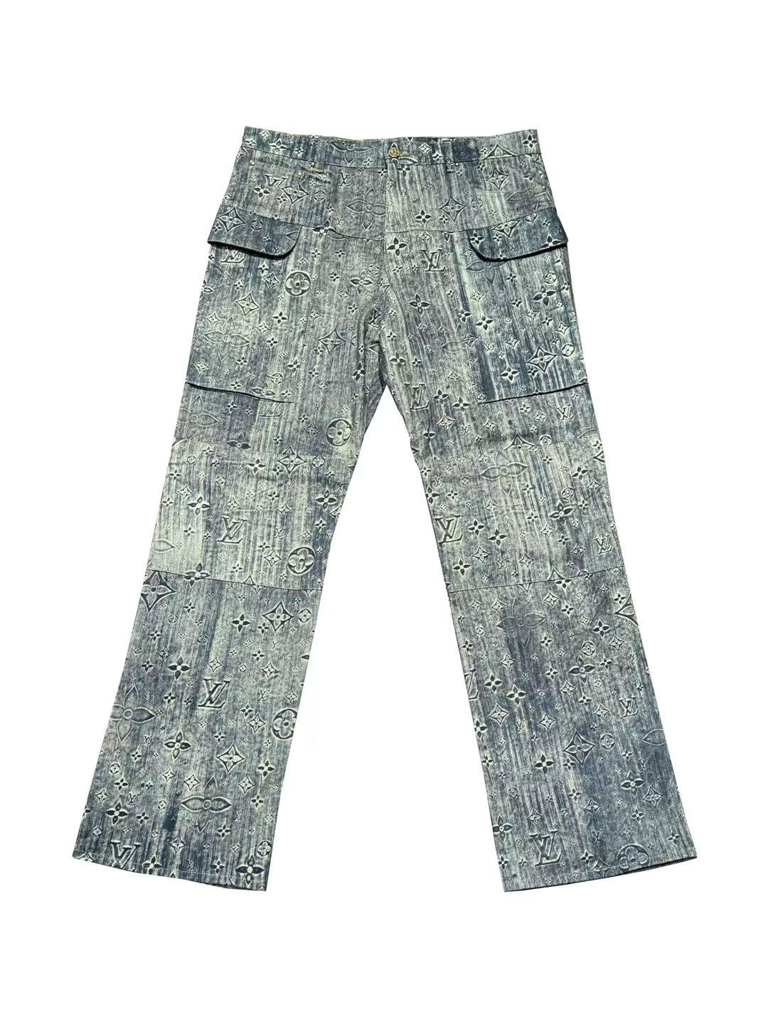 Louis Vuitton Dyed Carpenter Cargo Jean Denim Pant 36 C116087772-Used