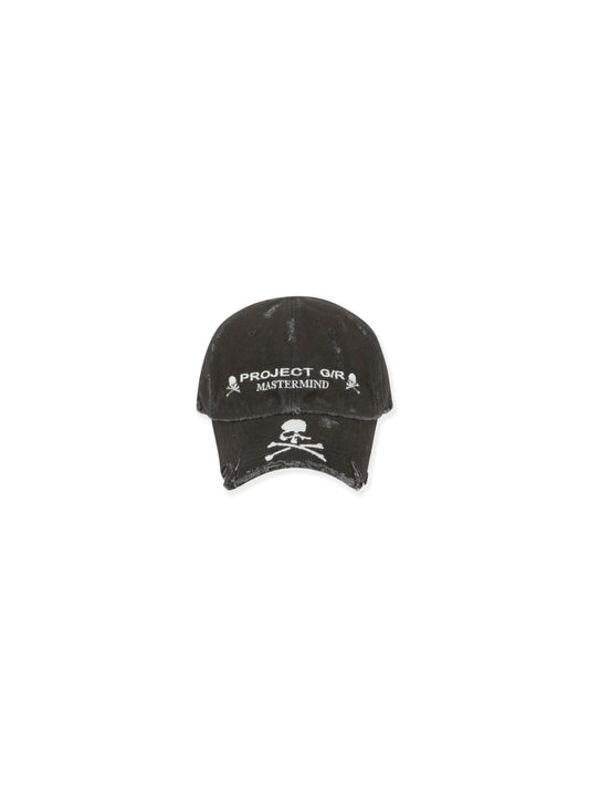Project G/R x Mastermind Washed Crushed Cap Black