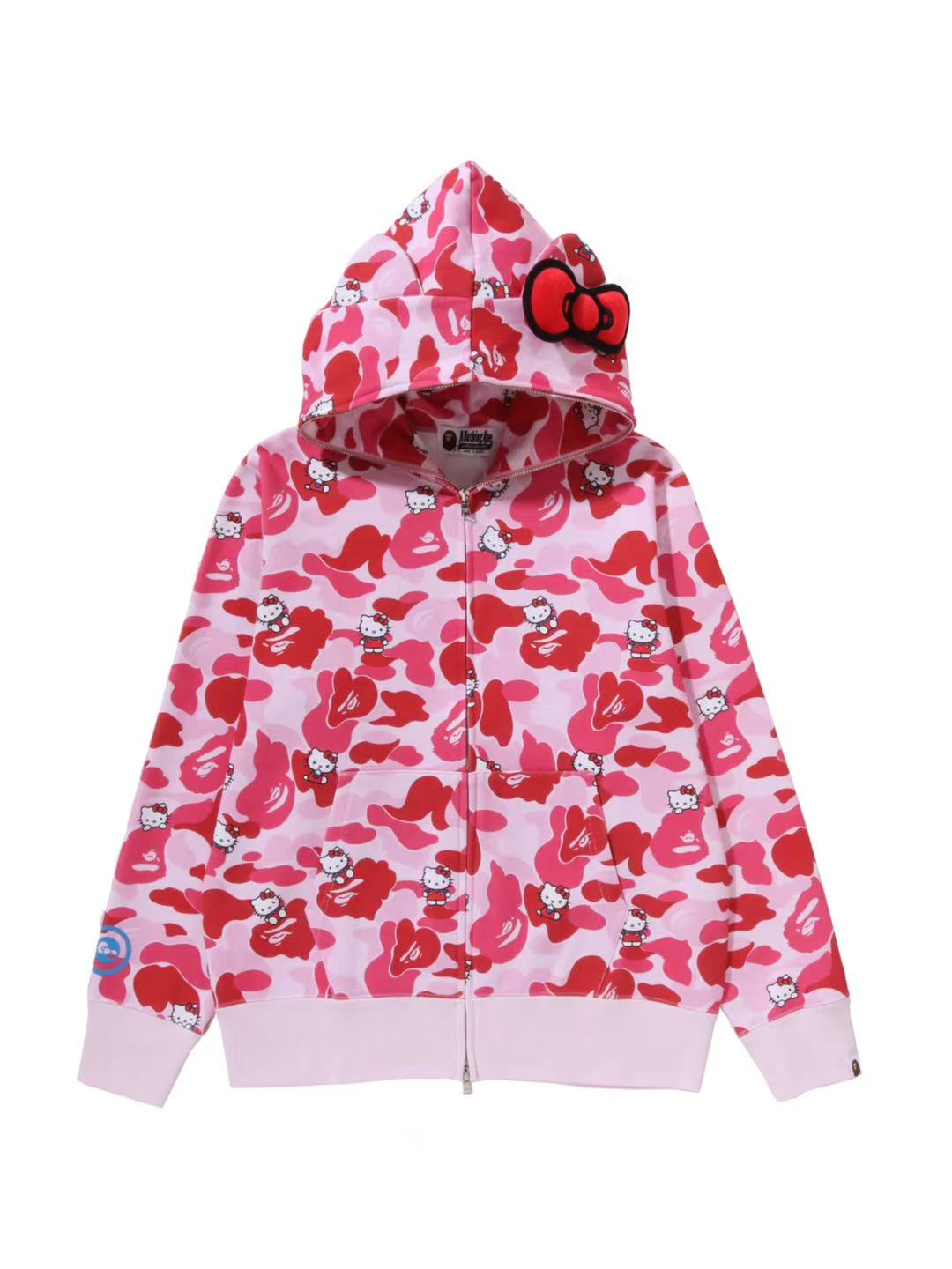 Bape x Sanrio Full Zip Hoodie Pink Kitty