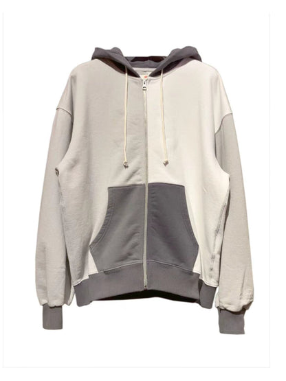 Beams x New Balance Made In USA Washed Zip Up Hoodie White