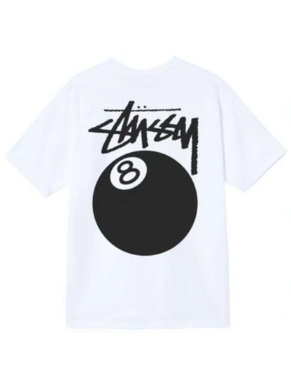 Stussy 8 Ball Pig Dyed Tee White