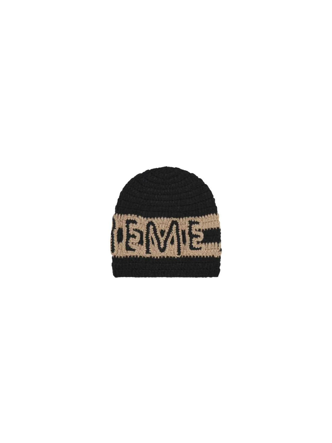 Supreme Crochet Logo Beanie Black