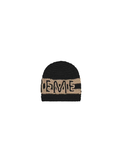 Supreme Crochet Logo Beanie Black