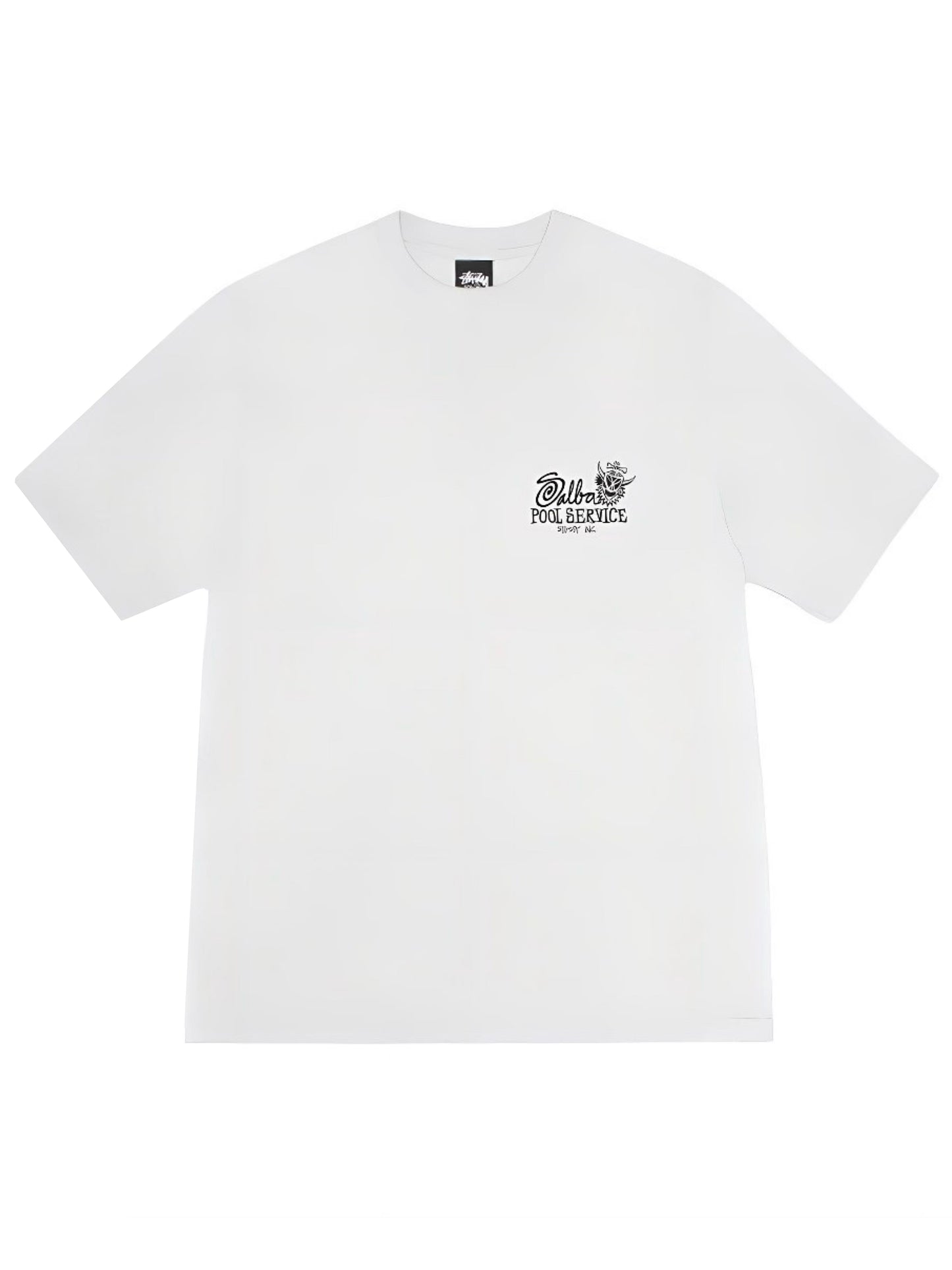Stussy Pool Service Pigment Dyed Tee White