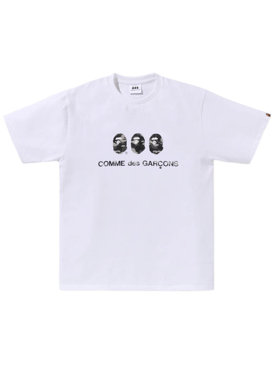 Bape x CDG Three Apes Tee White Osaka Exclusive