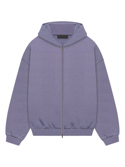 Essentials 24Fw Heavy Fleece Full Zip Hoodie Lavender