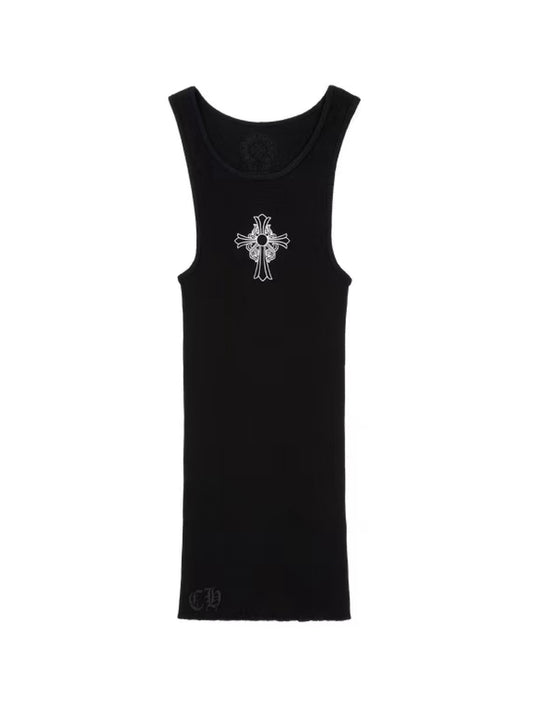 Chrome Hearts Hairy Cross Rib Tank Black