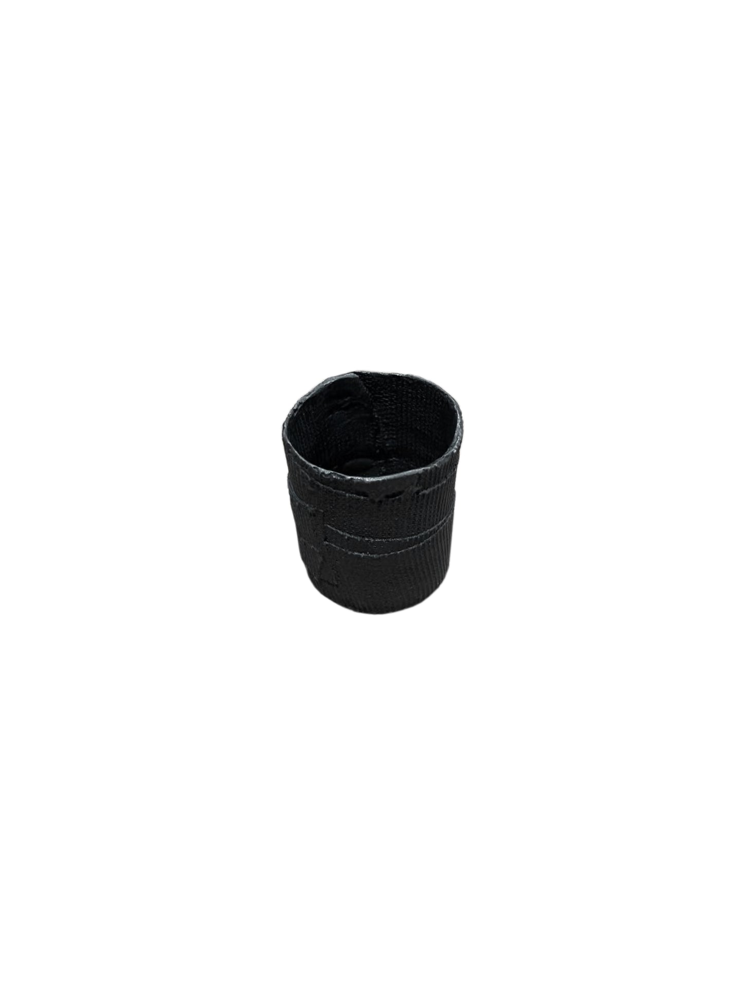 Detaj wide-band sterling silver ring Black