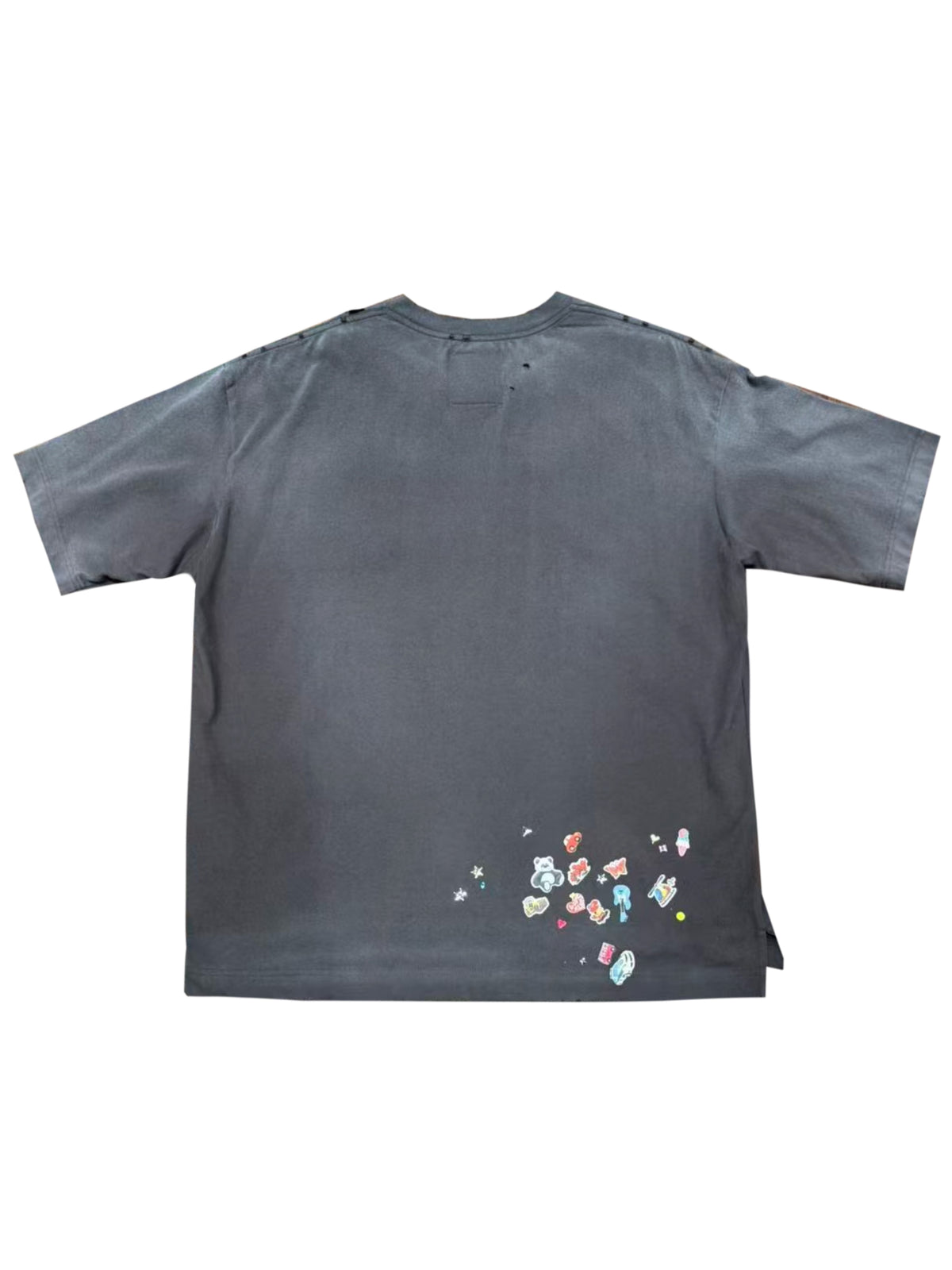 Maison Mihara Yasuhiro Kids Sticker Printed Tee Black