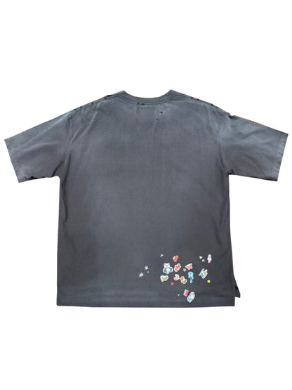 Maison Mihara Yasuhiro Kids Sticker Printed Tee Black
