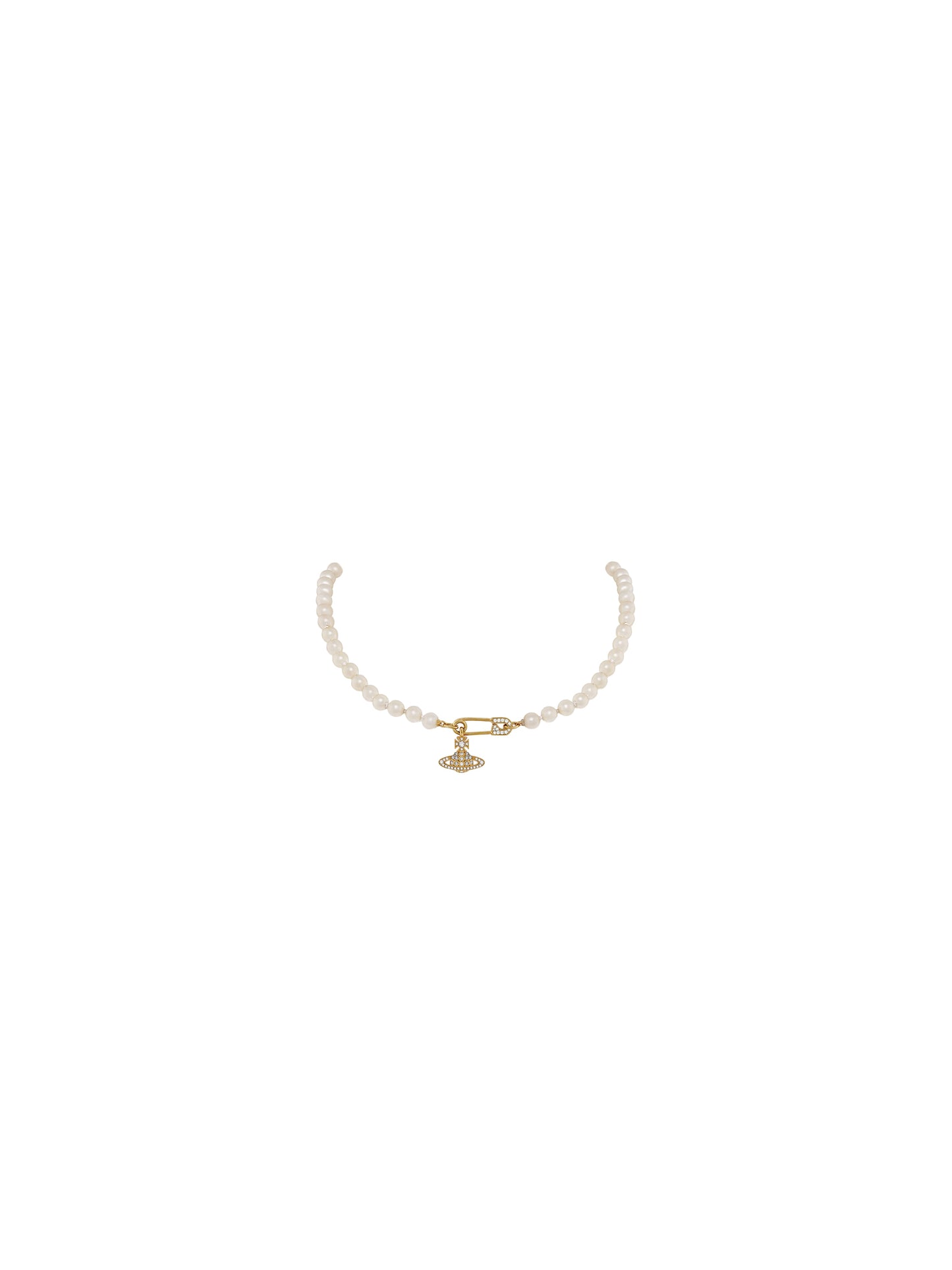 Vivienne Westwood Lucrece Pearl Necklace Gold Light Creamrose
