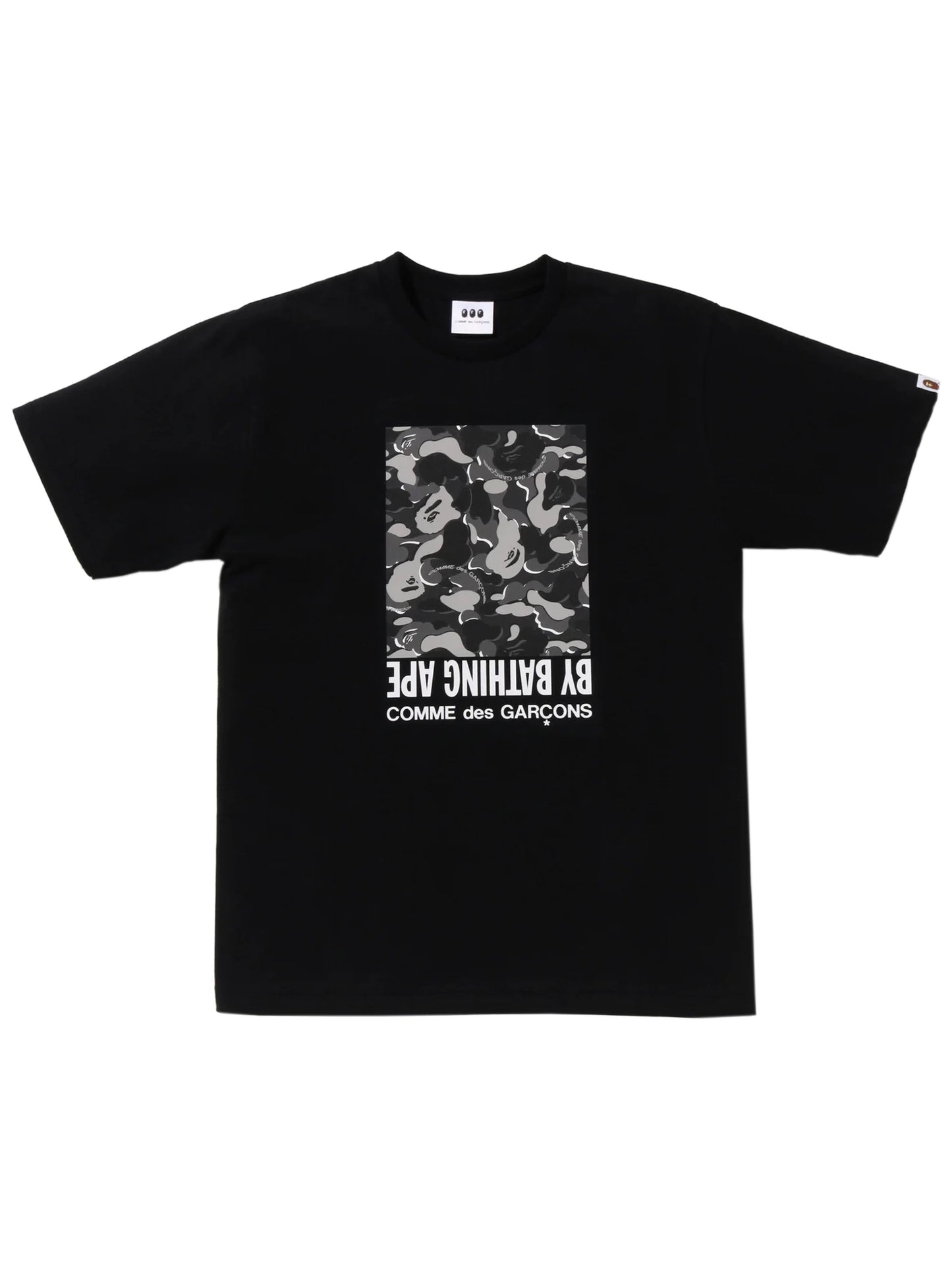 Bape x CDG Camo Box Tee Black Osaka Exclusive