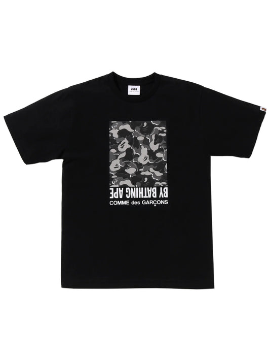 Bape x CDG Camo Box Tee Black Osaka Exclusive